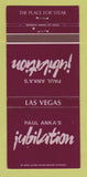 Matchbook Cover - Paul Anka's Jubilation Las Vegas NV Restaurant 30 Strike