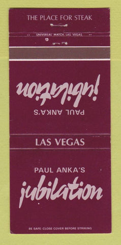 Matchbook Cover - Paul Anka's Jubilation Las Vegas NV Restaurant 30 Strike