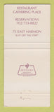 Matchbook Cover - Paul Anka's Jubilation Las Vegas NV Restaurant 30 Strike