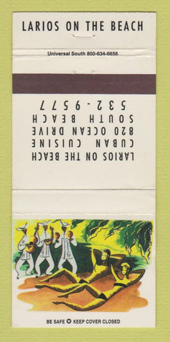 Matchbook Cover - Larios on the Beach Miami Beach FL 30 Strike