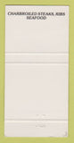 Matchbook Cover - LA Verendrye Steak House Dauphin MB 30 Strike