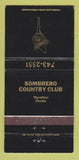 Matchbook Cover - Sombrero Country Club Marathon FL WEAR 30 Strike