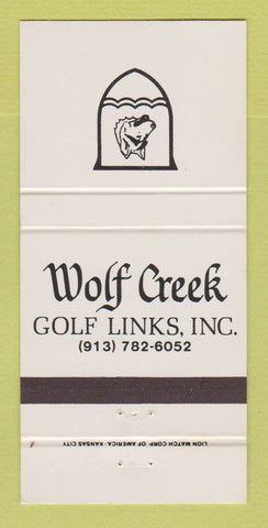 Matchbook Cover - Wolf Creek Golf Links 30 Strike