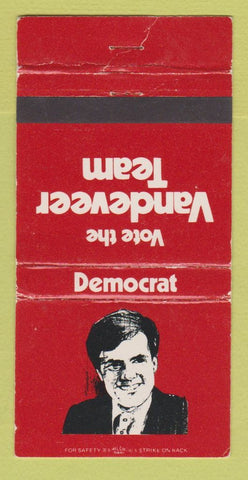 Matchbook Cover - Mike Vandeveer Election for Mayor WEAR 30 Strike