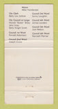 Matchbook Cover - Mike Vandeveer Election for Mayor WEAR 30 Strike