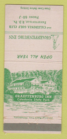 Matchbook Cover - Graeffenburg Inn Caledonia Golf Club Fayetteville PA 30 Strike