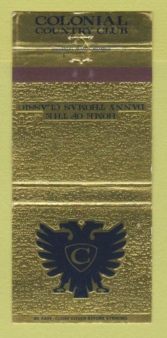 Matchbook Cover - Colonial Country Club Danny Thomas Classic 30 Strike