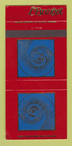Matchbook Cover - L'Escargot Restaurants St Thomas Virgin Islands WEAR 30 Strike