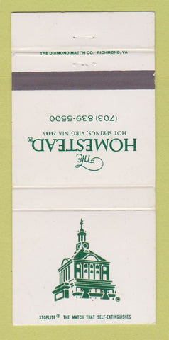 Matchbook Cover - The Homestead Hot Springs VA 30 Strike