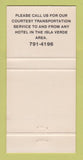 Matchbook Cover - La Ragazza Restaurant Isla Verde Puerto Rico WEAR 30 Strike