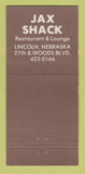 Matchbook Cover - Jax Shack Restaurant Lincoln NE 30 Strike