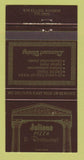 Matchbook Cover - Juliana Pizza Restaurant Winnipeg MB 30 Strike