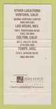 Matchbook Cover - Jeremiah's Steak House Las Vegas NV Colton CA 30 Strike