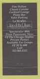 Matchbook Cover - La Strada Ristorante Chicago IL Italian 30 Strike