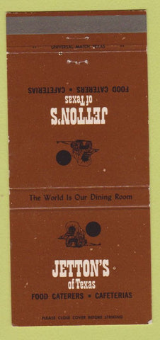Matchbook Cover - Jetton's Restaurants Dallas Fort Worth TX WEAR 30 Strike