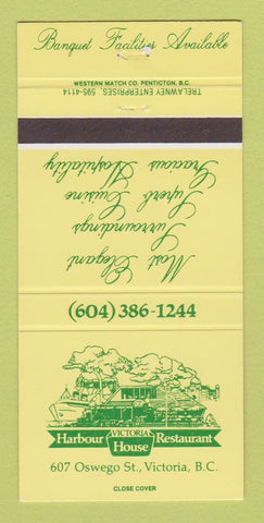 Matchbook Cover - Victoria Harbour House Restaurant Victoria BC 30 Strike