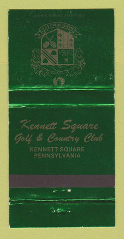 Matchbook Cover - Kennett Square Golf and Country Club PA 30 Strike