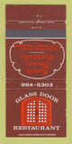Matchbook Cover - Glass Door Restaurant Scottsdale AZ WEAR 30 Strike