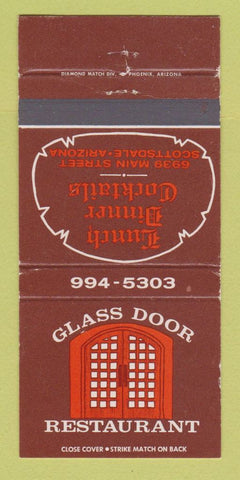 Matchbook Cover - Glass Door Restaurant Scottsdale AZ WEAR 30 Strike