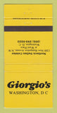 Matchbook Cover - Giorgio's Italian Restaurant Washington DC 30 Strike