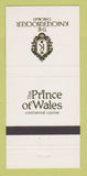 Matchbook Cover - Knickerbocker Hotel Chicago IL Prince of Wales 30 Strike