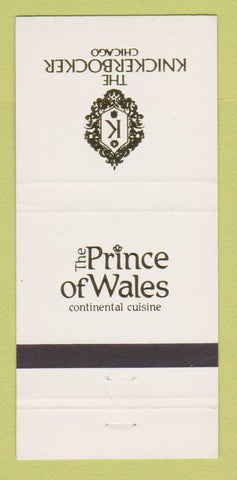 Matchbook Cover - Knickerbocker Hotel Chicago IL Prince of Wales 30 Strike