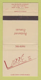 Matchbook Cover - Larre II French Restaurant New York City 30 Strike