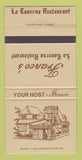 Matchbook Cover - Franco's La Taverna Restaurant West Hollywood CA 30 Strike