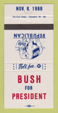 Matchbook Cover - George Bush for President 1988 30 Strike