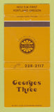 Matchbook Cover - Georges Three Portland OR Krego's 30 Strike