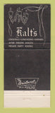 Matchbook Cover - Kalt's Restaurant Milwaukee WI 30 Strike