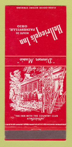 Matchbook Cover - Hellriegel's Inn Painesville OH RED 30 Strike
