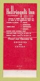 Matchbook Cover - Hellriegel's Inn Painesville OH RED 30 Strike