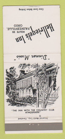 Matchbook Cover - Hellriegel's Inn Painesville OH WHITE 30 Strike