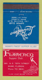 Matchbook Cover - Flamenco Supper Club Miami FL girlie 30 Strike