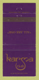 Matchbook Cover - Karma Club Boston MA nite club 30 Strike