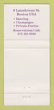 Matchbook Cover - Karma Club Boston MA nite club 30 Strike
