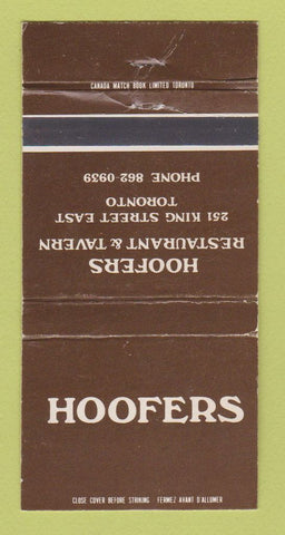 Matchbook Cover - Hoofers Restaurant Toronto ON WEAR 30 Strike
