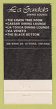 Matchbook Cover - La Gondola Restaurant Ottawa ON WEAR 30 Strike