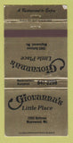 Matchbook Cover - Giovanna's Little Place Maplewood MO restaurant WEAR 30 Strike