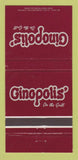 Matchbook Cover Ginopolis' on the Grill Farmington Rochester Hills MI 30 Strike