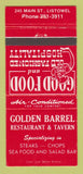 Matchbook Cover - Golden Barrel Restaurant Tavern Listowel ON 30 Strike