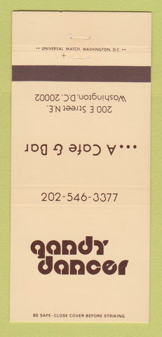 Matchbook Cover - Gandy Dancer Washington DC Cafe 30 Strike
