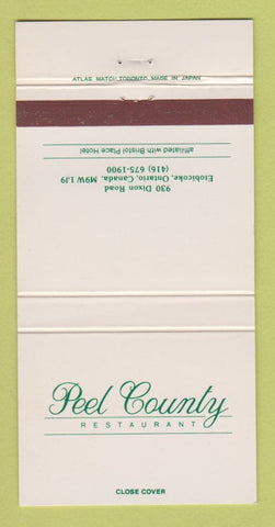 Matchbook Cover - Peel County Restaurant Etobicoke ON 30 Strike