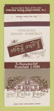 Matchbook Cover - Werner's Lake Edge Restaurant Watchung NJ 30 Strike