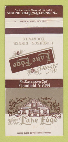 Matchbook Cover - Werner's Lake Edge Restaurant Watchung NJ 30 Strike