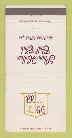 Matchbook Cover - Plum Hollow Golf Club Southfield MI WEAR 30 Strike