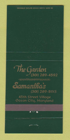 Matchbook Cover - Garden Samantha's Ocean City MD 30 Strike
