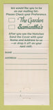 Matchbook Cover - Garden Samantha's Ocean City MD 30 Strike