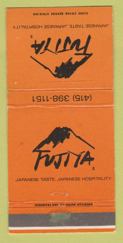 Matchbook Cover - Fujiya Japanese Restaurant San Francisco CA WEAR 30 Strike